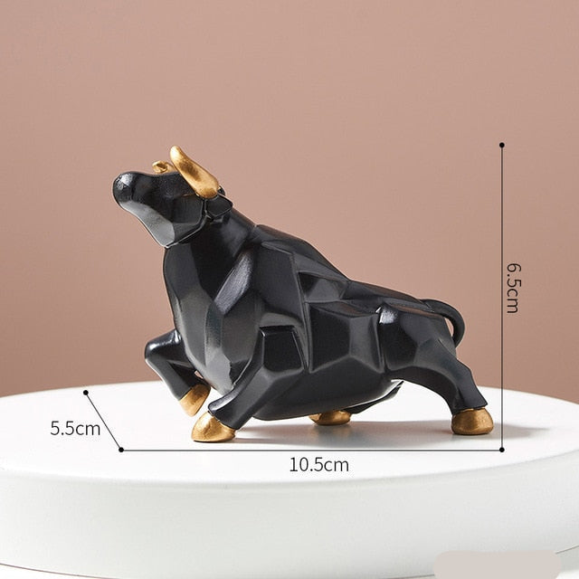 BullArt - Moderne geometrische Figurensculptur aus Reifen