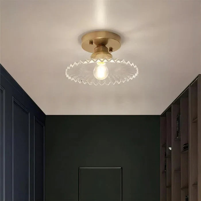 FloraGlow - Gerippte Blütenstand-Deckenlampe